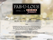 Tablet Screenshot of fabulouscateringbyjessicatuesdays.com